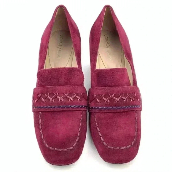 Donald J Pliner heels Cannes 7 N N burgundy suede - Picture 3 of 12